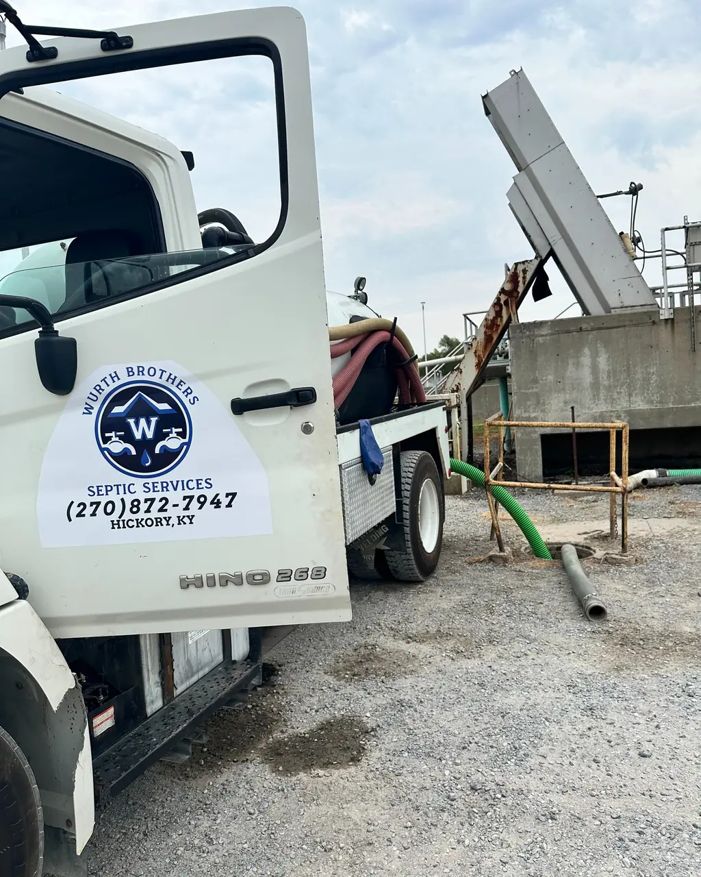 The Wurth Brothers logo and phone number on the pump truck door