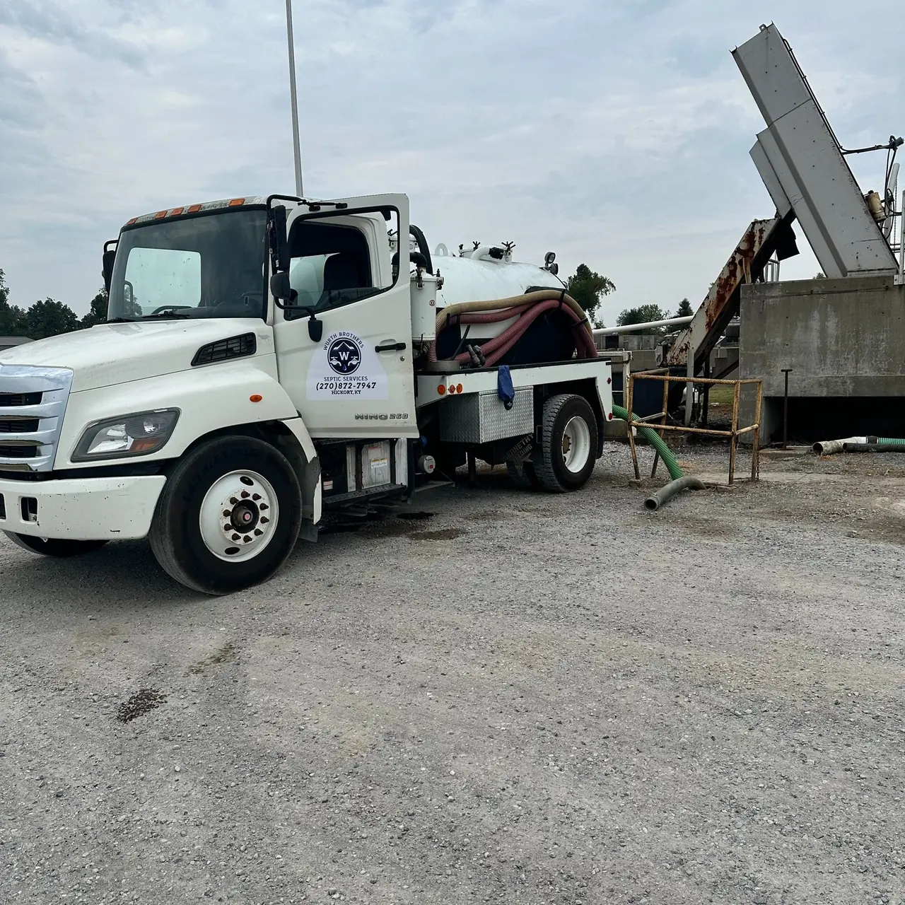 The Wurth Brothers pump truck on a commercial job
